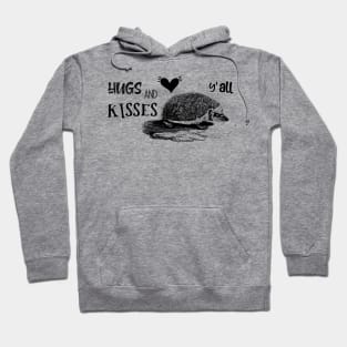 Hugs and Kisses Y'all. Funny Valentine with Hedgehog Hoodie